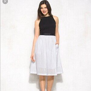 Heidi Weisel Black White Fit Flare Tank Dress Size 10